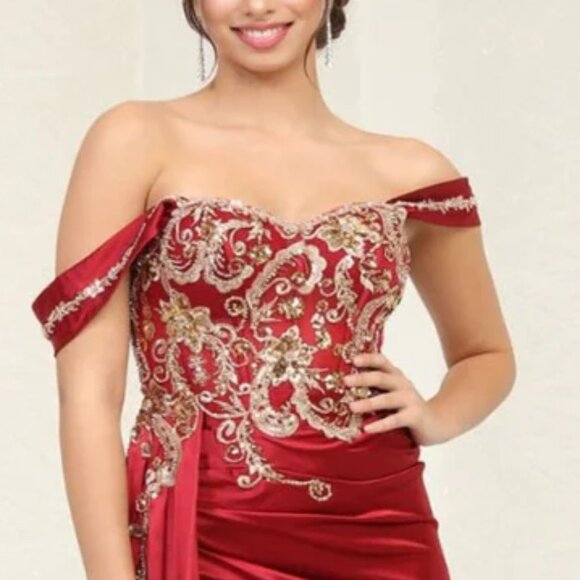 Formal dress.Off shoulder mother or the bride bridesmaid military ball gala - Picture 2 of 7